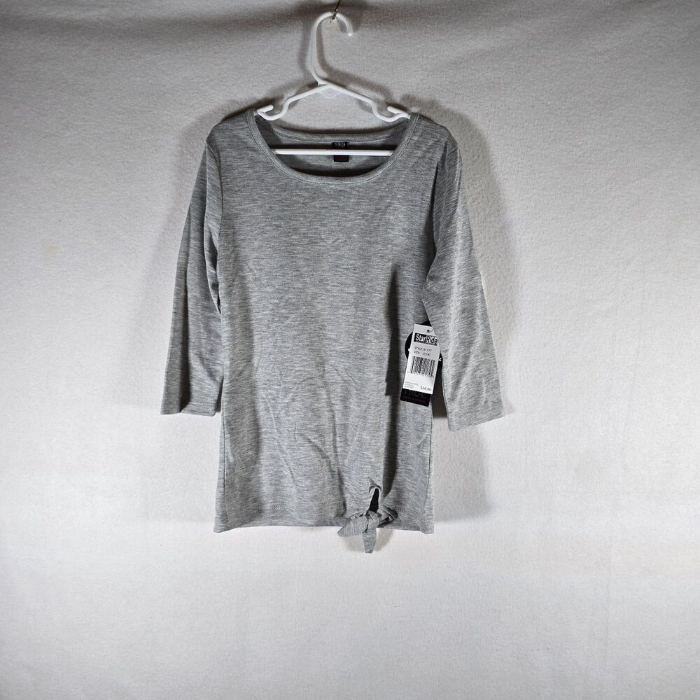 Star Ride Girls Shirt Size S(7-8) Grey Long Sleeve 3/4 Sleeve New